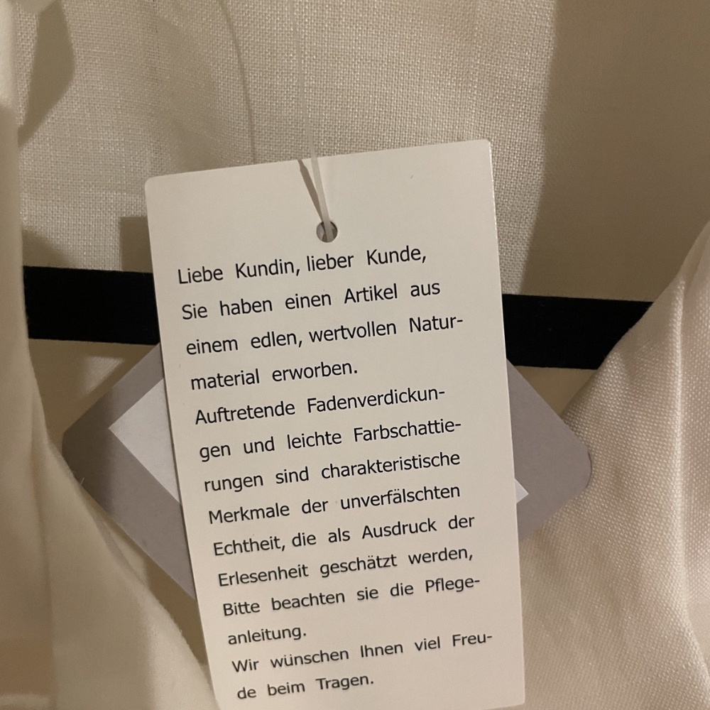 NWT 100% Linen Swedish Top, Brand "Kriss," US Size 10, Swedish size 40 - Picture 4 of 5